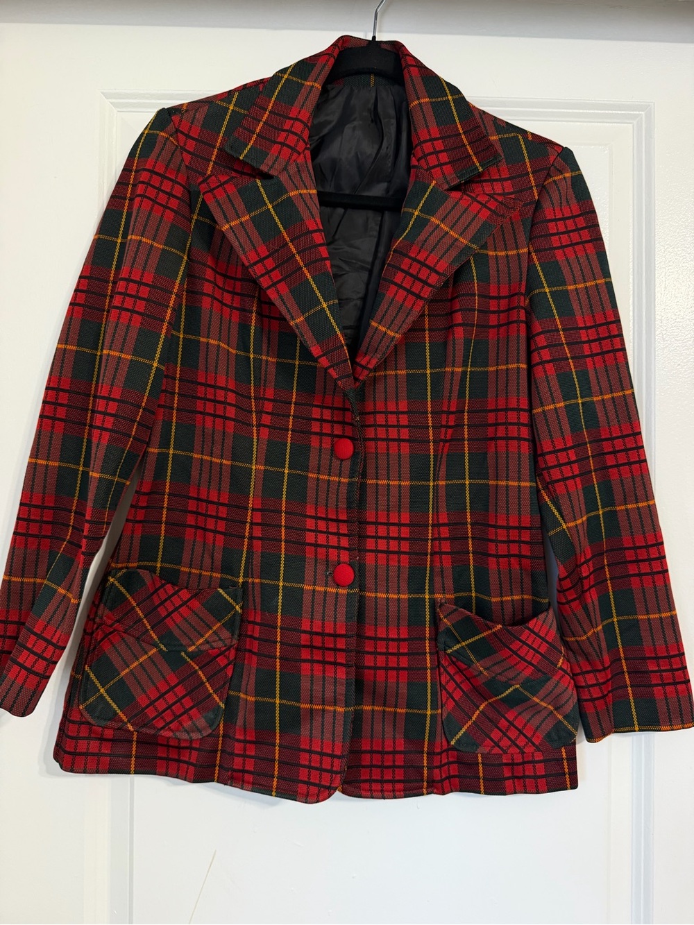 Panhandle Slim Red and Green Plaid Blazer Jacket